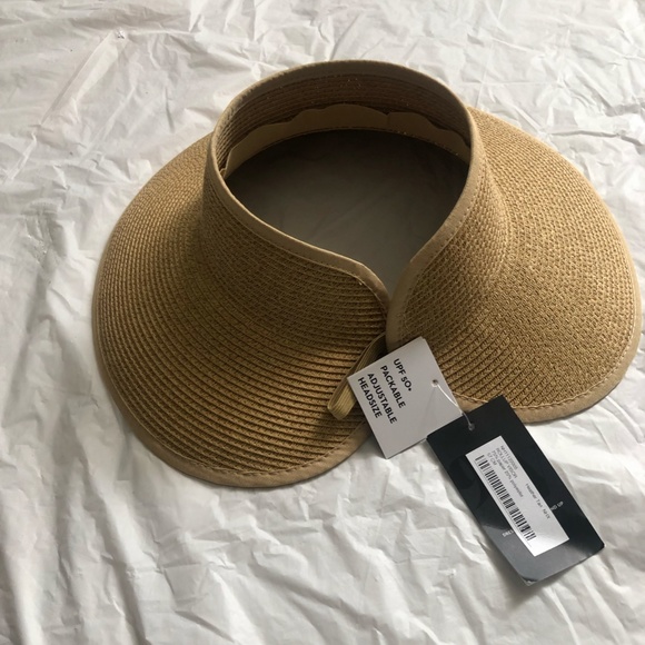 NWT Nine West Classic Straw Visor - Picture 2 of 9